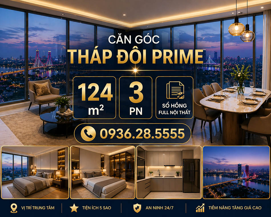 Bán căn hộ chung cư Prime tầng cao 3 ngủ full nội thất