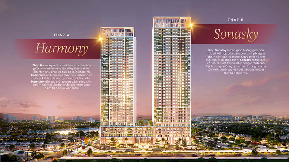 các toà trong dự án bv diamond hill thái nguyên
