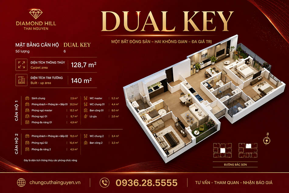 Bán Căn Hộ Dual Key BV Diamond Hill giá rẻ nhất thị trường