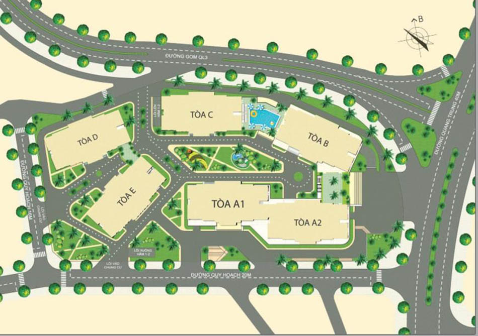mặt bằng các toà tecco elite city