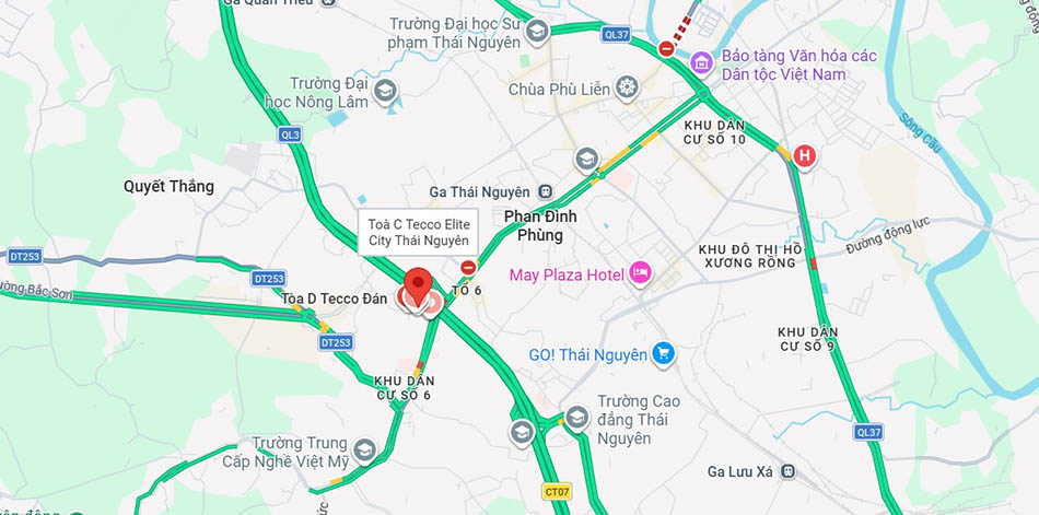 vị trí dự án chung cư tecco elite city thịnh đán